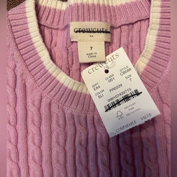 J. Crew Factory Girls' Cable-knit Sweater-dress Size 7 NWT - Picture 3 of 4
